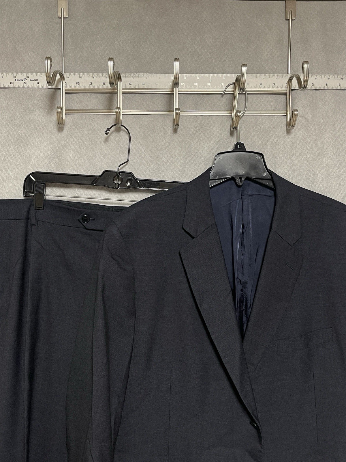 Brooks Brothers Suit Men 48S Blue Madison Birds Eye Wool Academia W43X26L Luxury