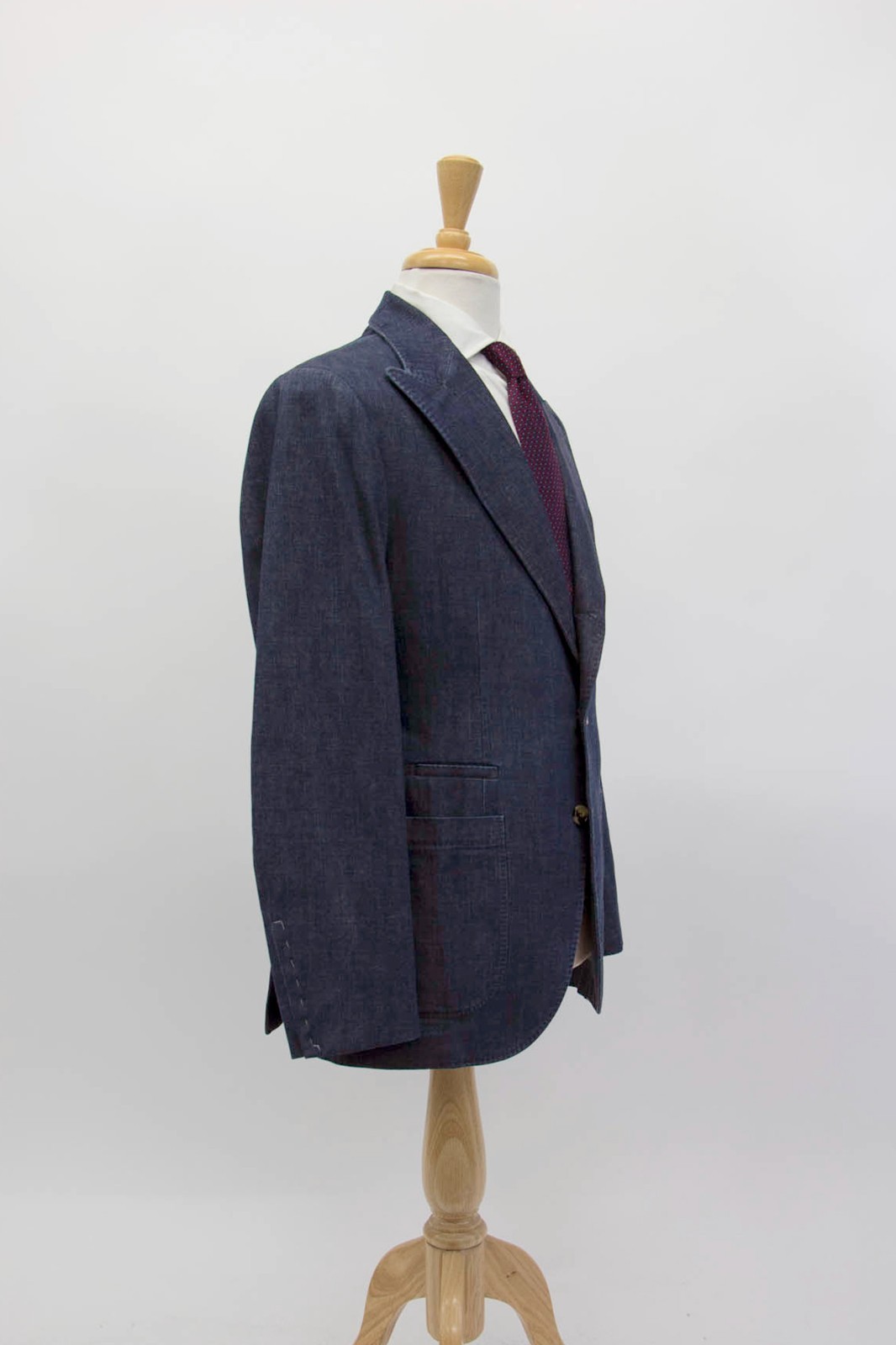 NWT $4500 Brunello Cucinelli Men’s Denim Sport Coat W/Logo Engraved Buttons A262