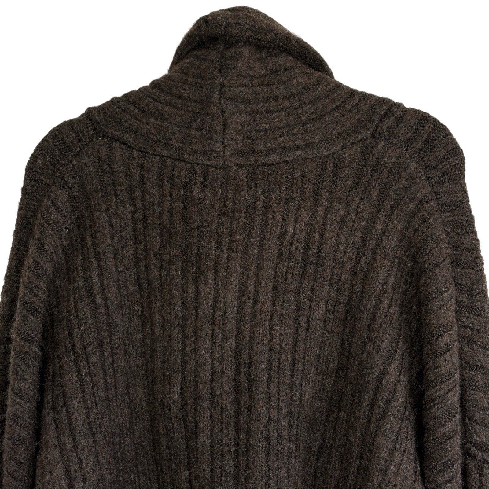 Source Unknown Becca Oversized Sweater O/S Chunky Knit Money Roll Neck Brown NEW