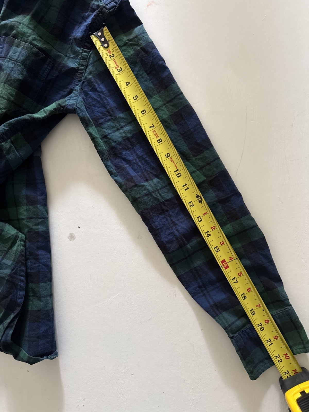 Gap Slim Fit Plaid Button Down Shirt Men’s XS Blue Green Black Watch Long Sleeve