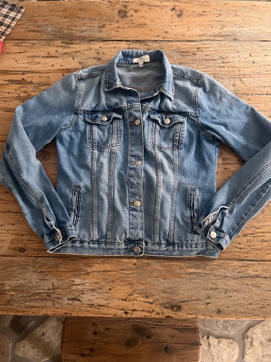 Classic Dorothy Perkins Tall Women’s Blue Front Collared Pocket Jacket Sz 8