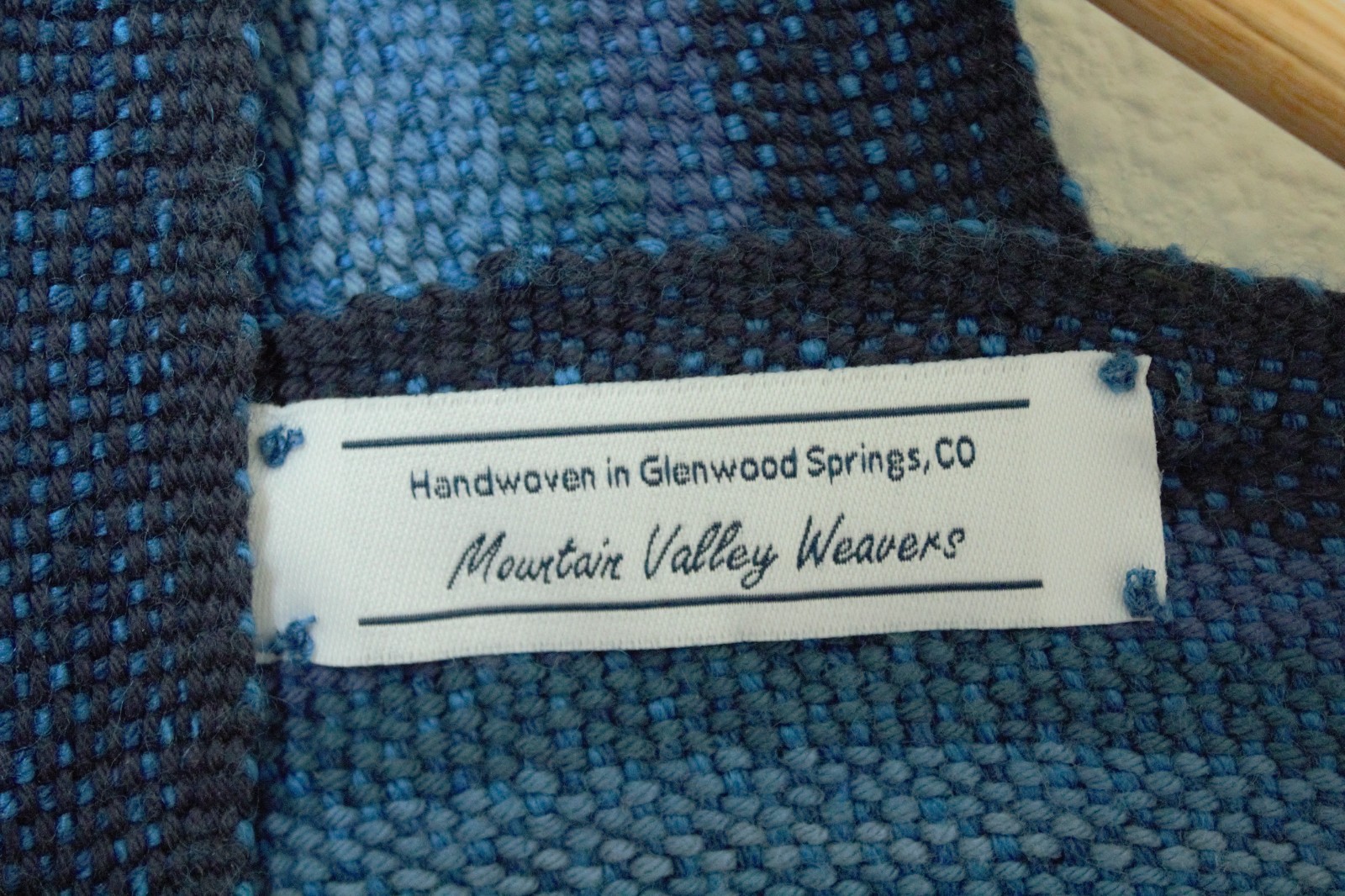 Handmade Poncho Jacket Oceanic Blue Art to Wear Heritage Boho Slow Fashion Craft