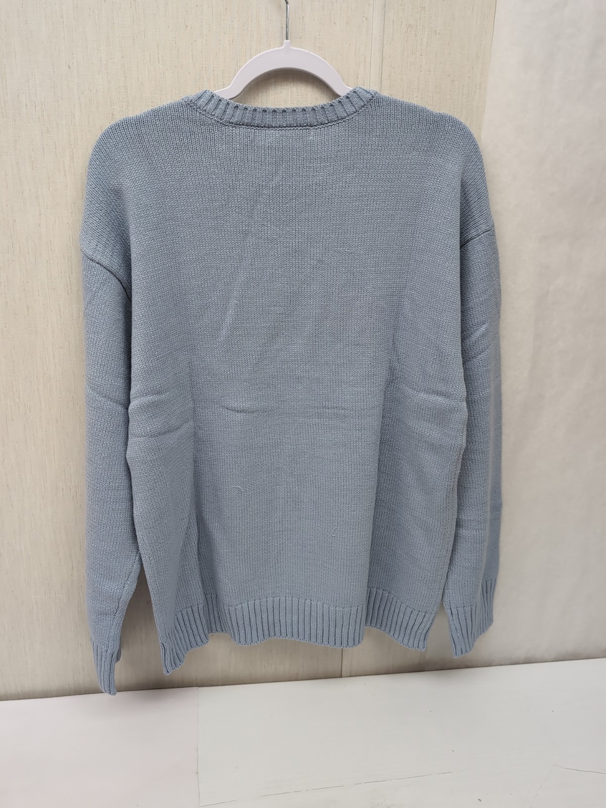 Wmns Mighty Fine Midweight Crew Neck Easy Fit Americana Sweater Lobster Sz XL