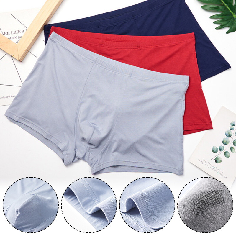 1pcs L-10XL 40-150kg Modal Oversized Men’s Underwear Boxers Breathable Mid Waist