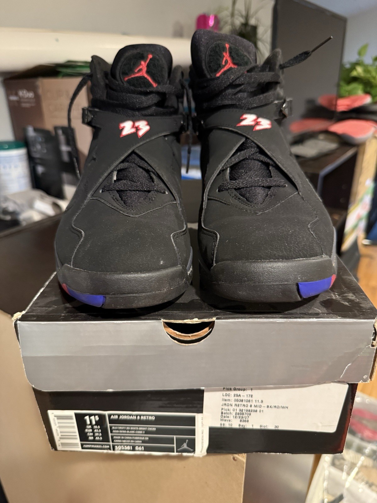 Jordan Air Jordan 8 Retro Playoff 2013 Black/Red/Purple High Top 305381-061