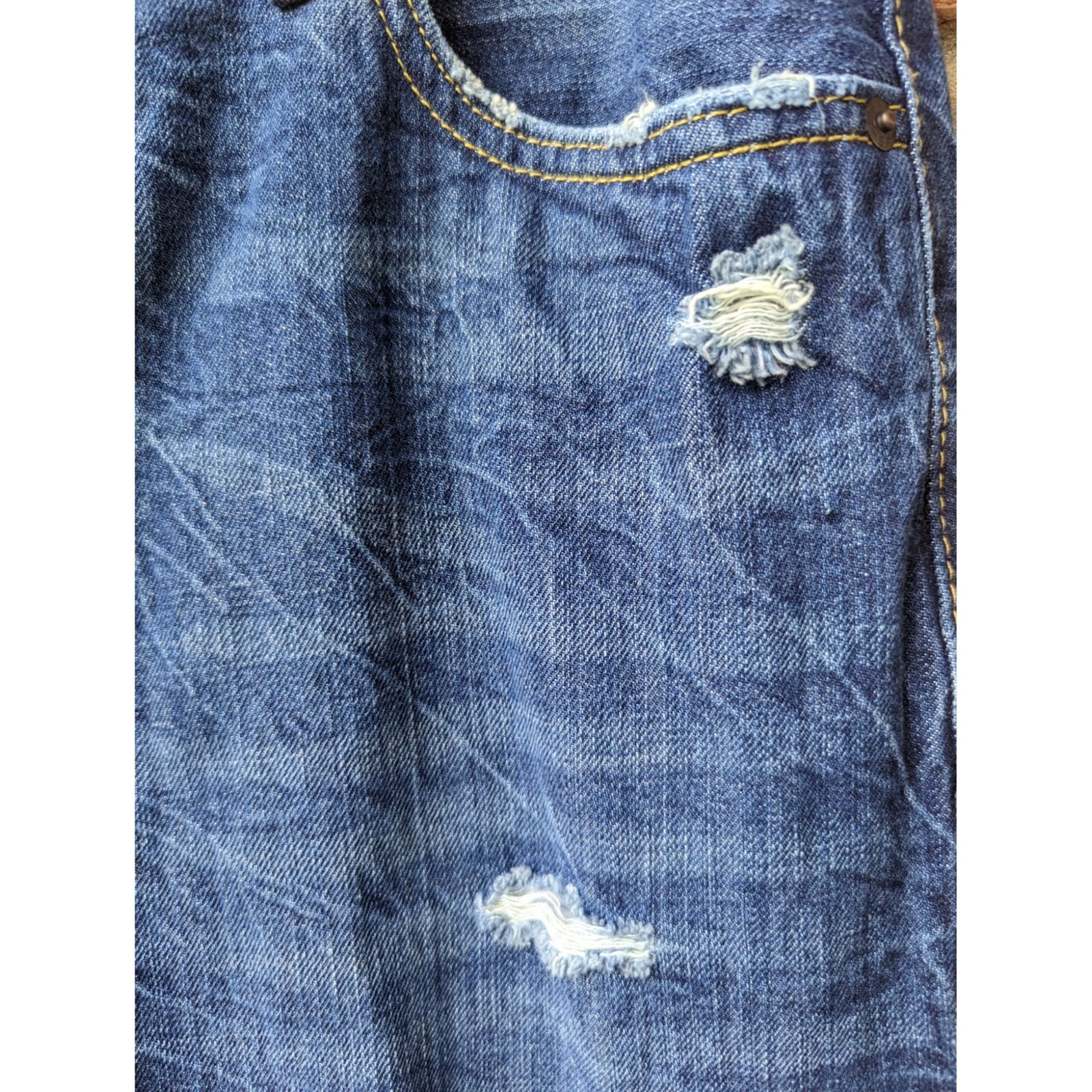 Levis 502 Regular Tapered Distressed Jeans Size 18 29X31