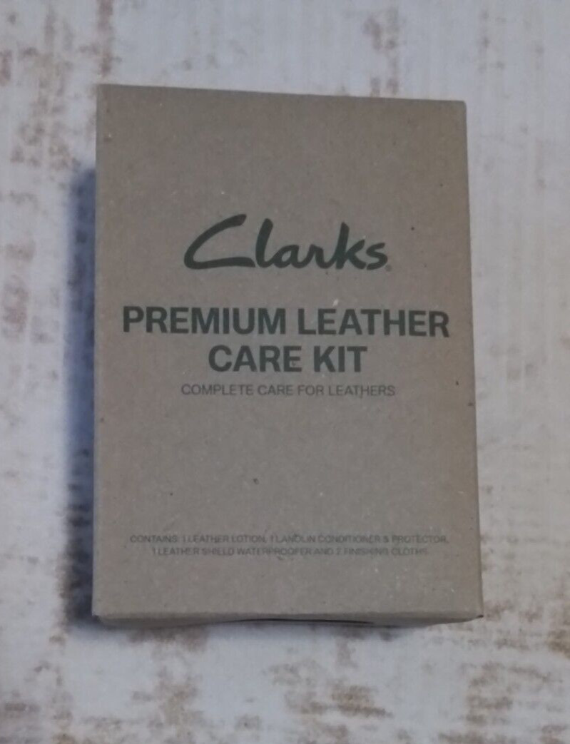 Clarks Premium Leather Care Kit Boxed Gift Set Complete Care For All Leathers