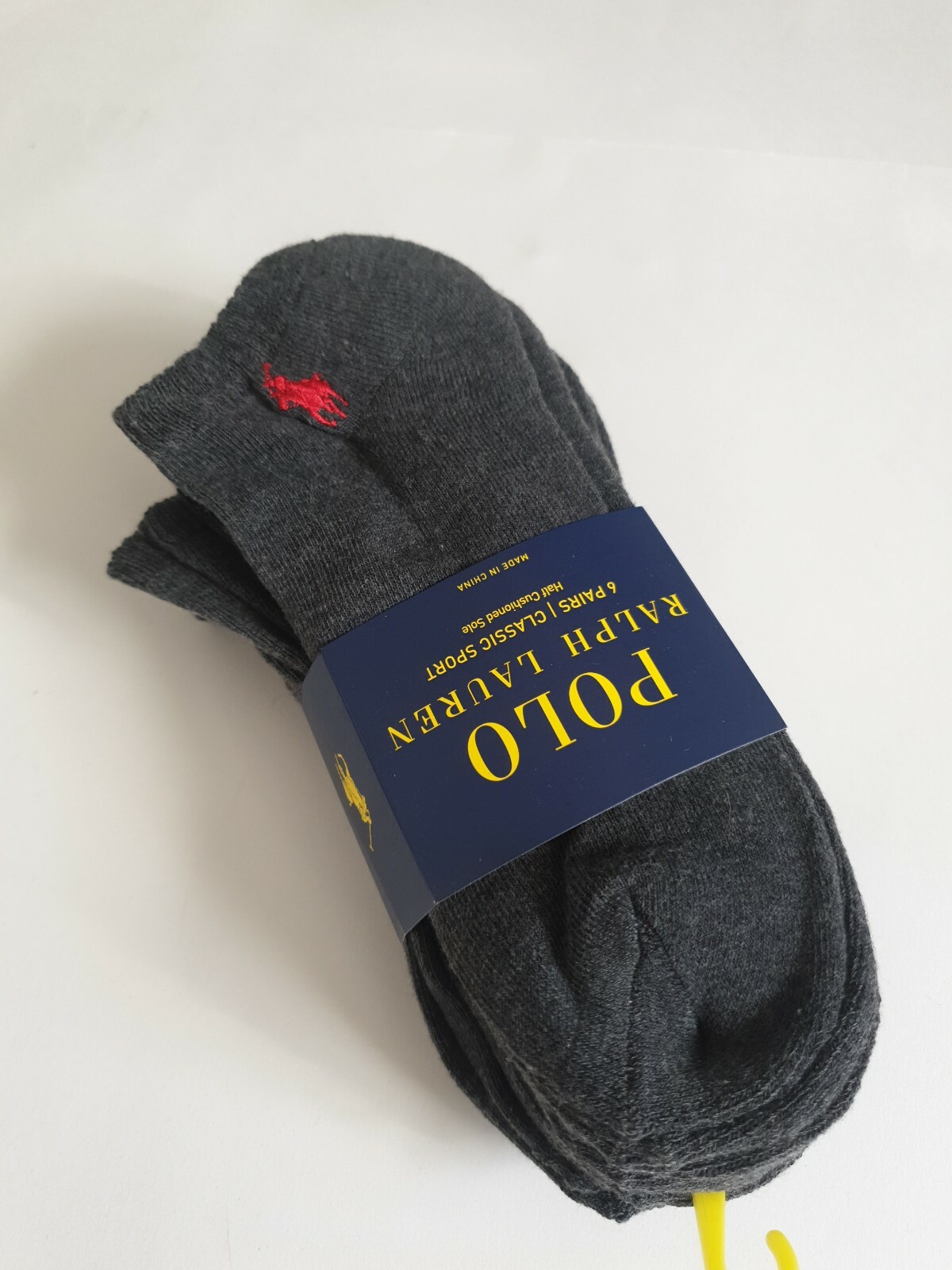 Polo Ralph Lauren 6-pair classic sport socks 6pk low cut socks White Black Navy