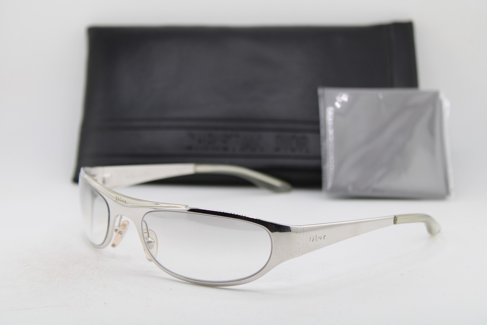 NEW CHRISTIAN DIOR SAFETY 29PNN SILVER AUTHENTIC SUNGLASSES 58-22