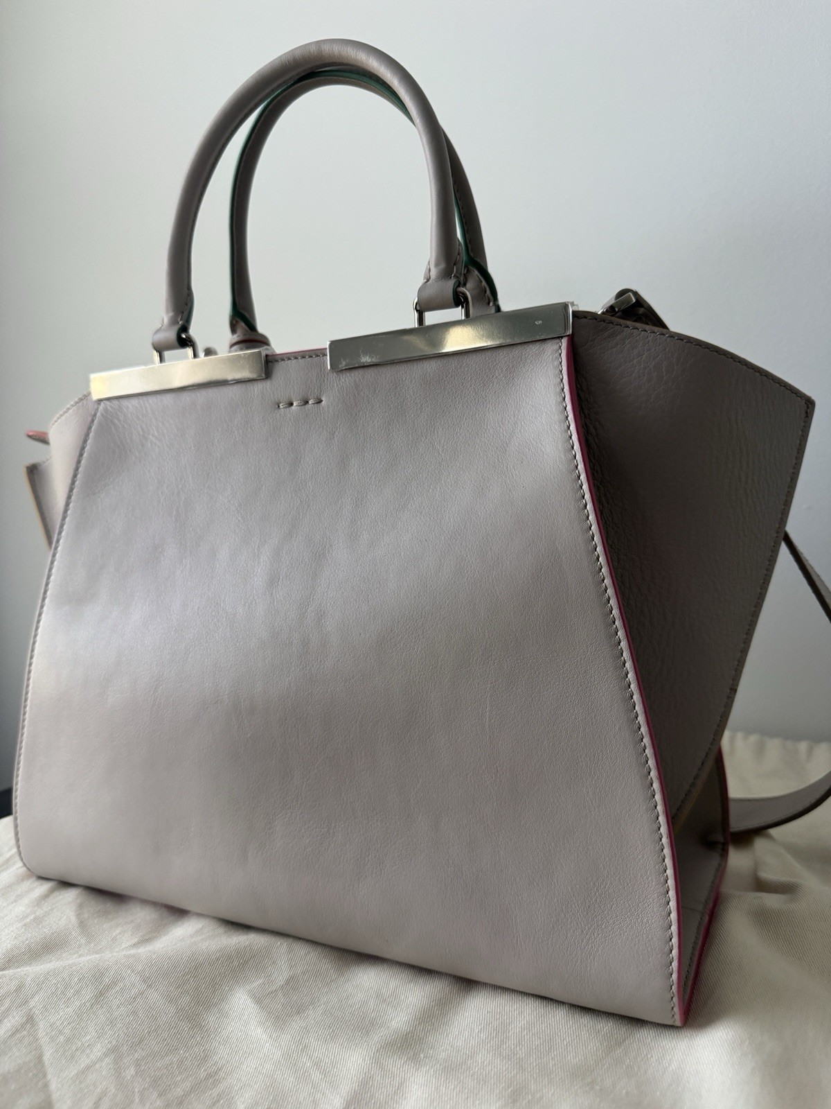 Fendi Vitello Dolce Petite 3Jours Tote Bag – Grigio Grey