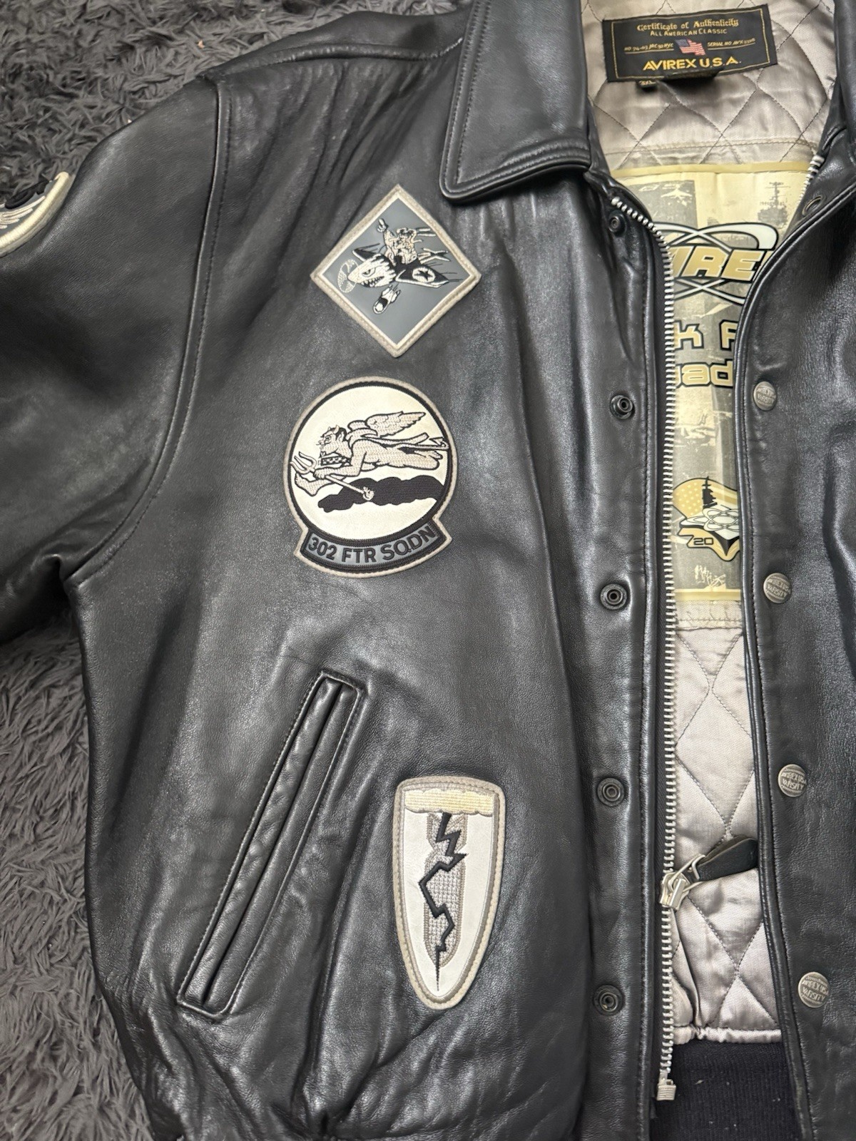 Avirex Vintage Authentic Leather Jacket 3XL