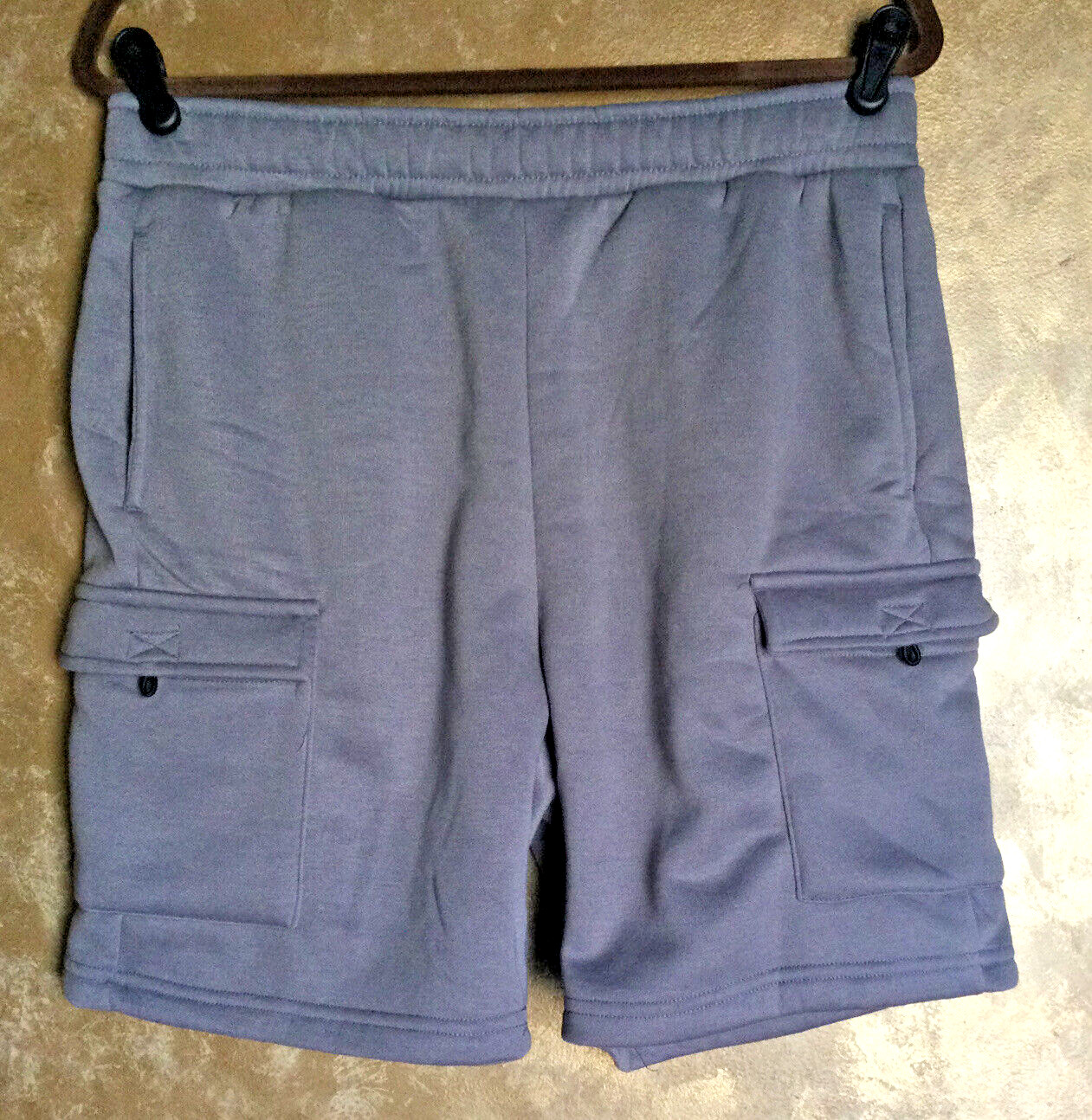 Wesc Unisex Gray Cargo Elastic Waist Shorts..Size Mens Large/Women’s X-Large
