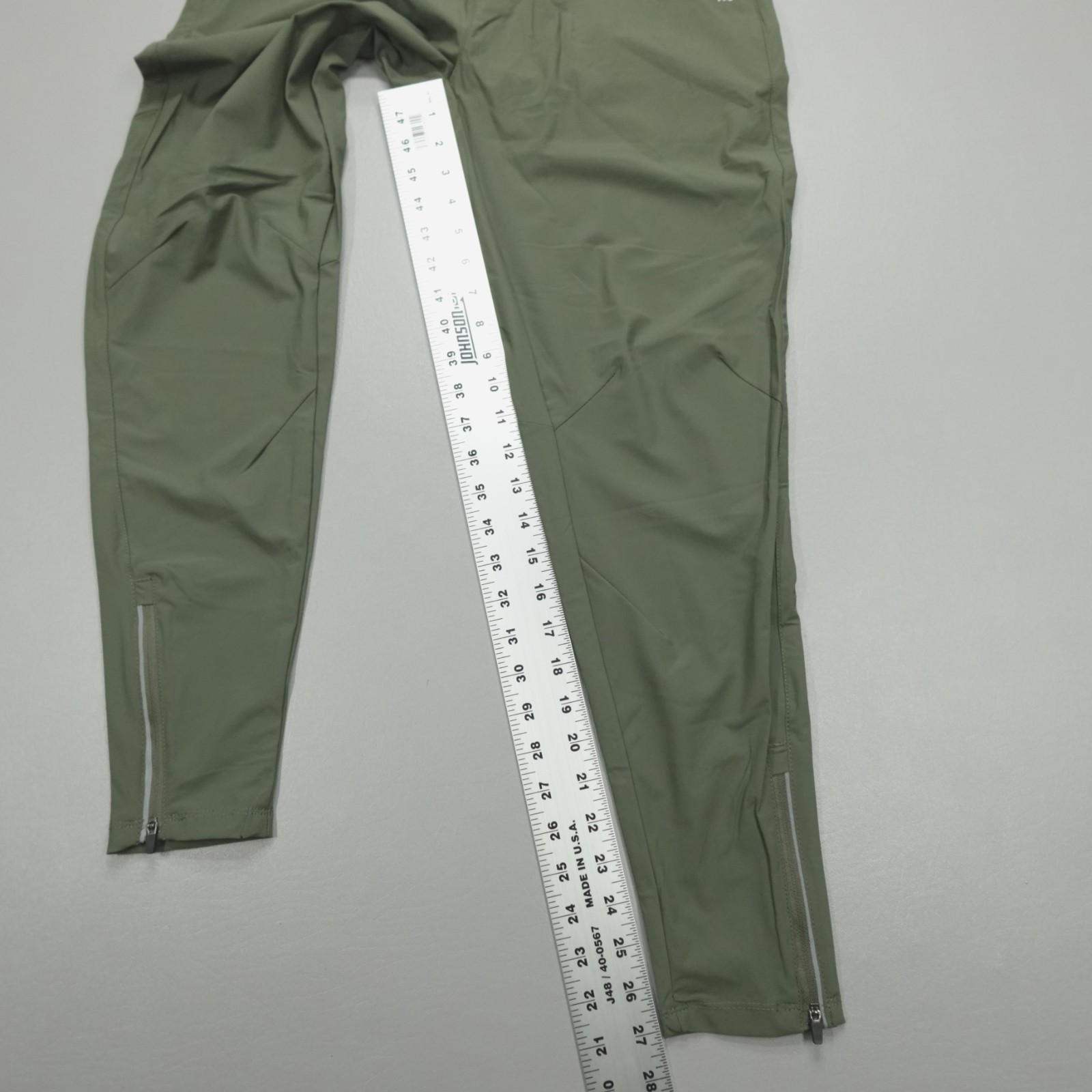 Kenneth Cole Active Tech Jogger Ankle Zip DWR Lightweight Reflective Olive