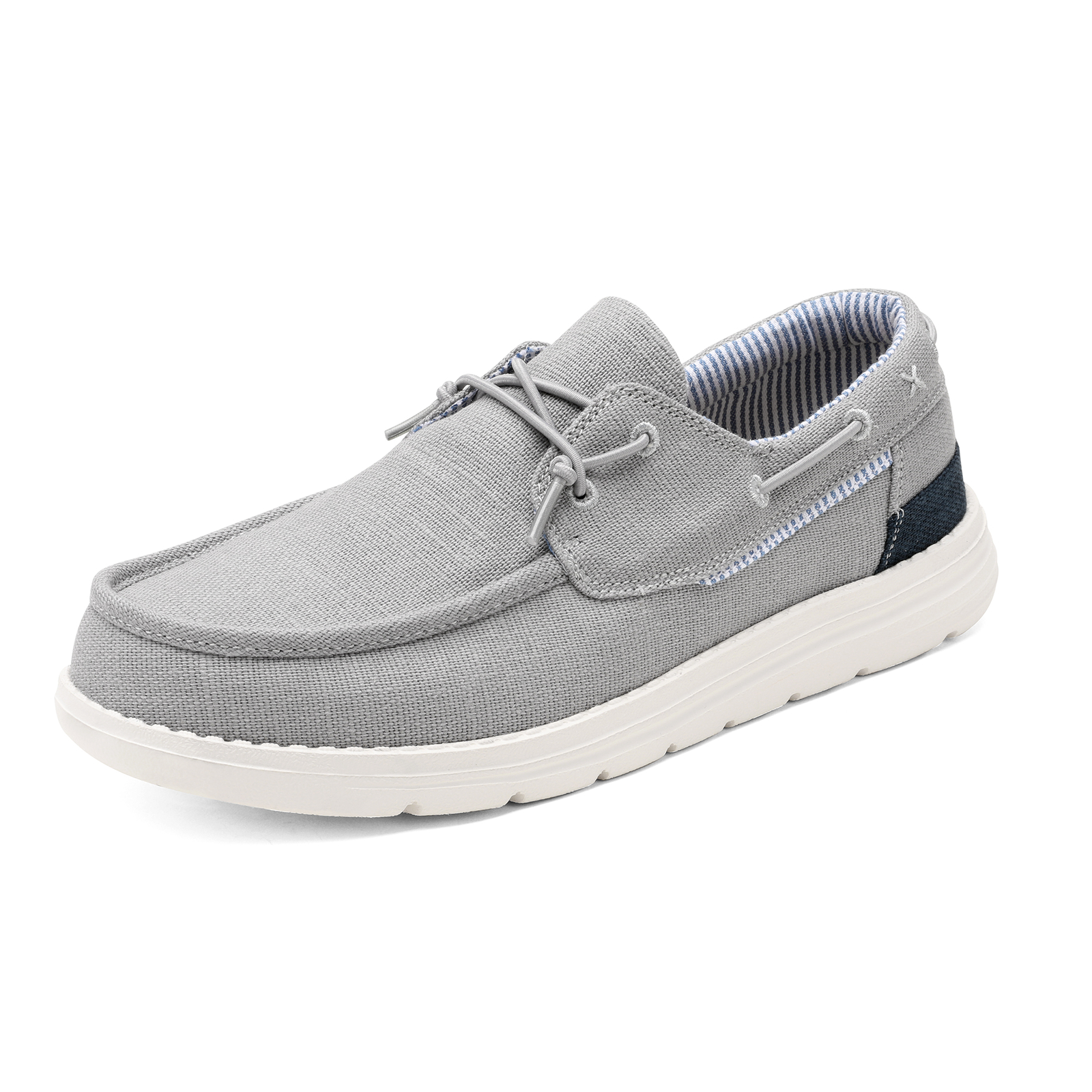 Men Loafers Shoes Moc toe Slip-on Canvas Lightweight Casual Boat Shoes 6.5-13 US