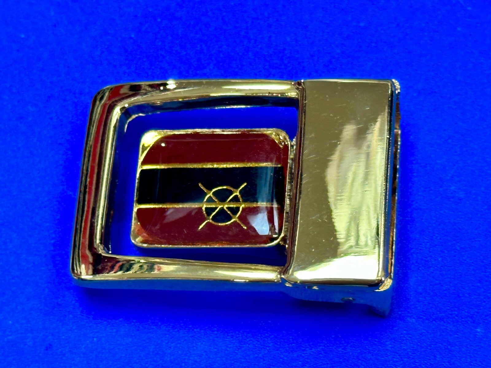 Sail Boat Wheel Nautical Retro Small Swing Out Gold Color Belt Buckle