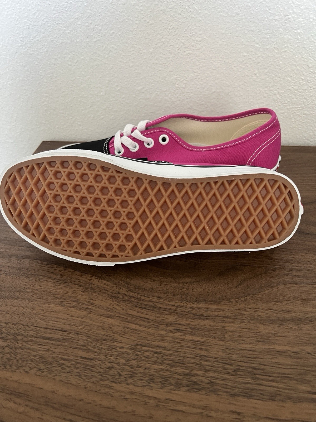 Vans Authentic Pop Raspberry Rose Pink Canvas Skate Sneakers Shoes Size 5 Mens