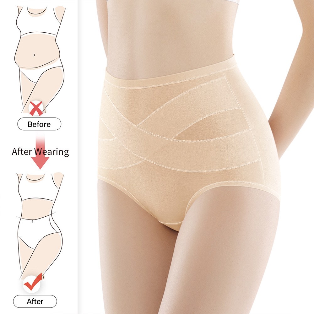 4 Pack Butt Lift Full Briefs Set Tummy Control Panties Knickers Women Underwear