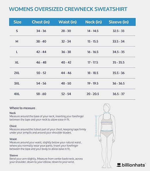 BILLIONHATS Bulk Wholesale Womens Oversized Crew Neck Sweatshirts for Charities