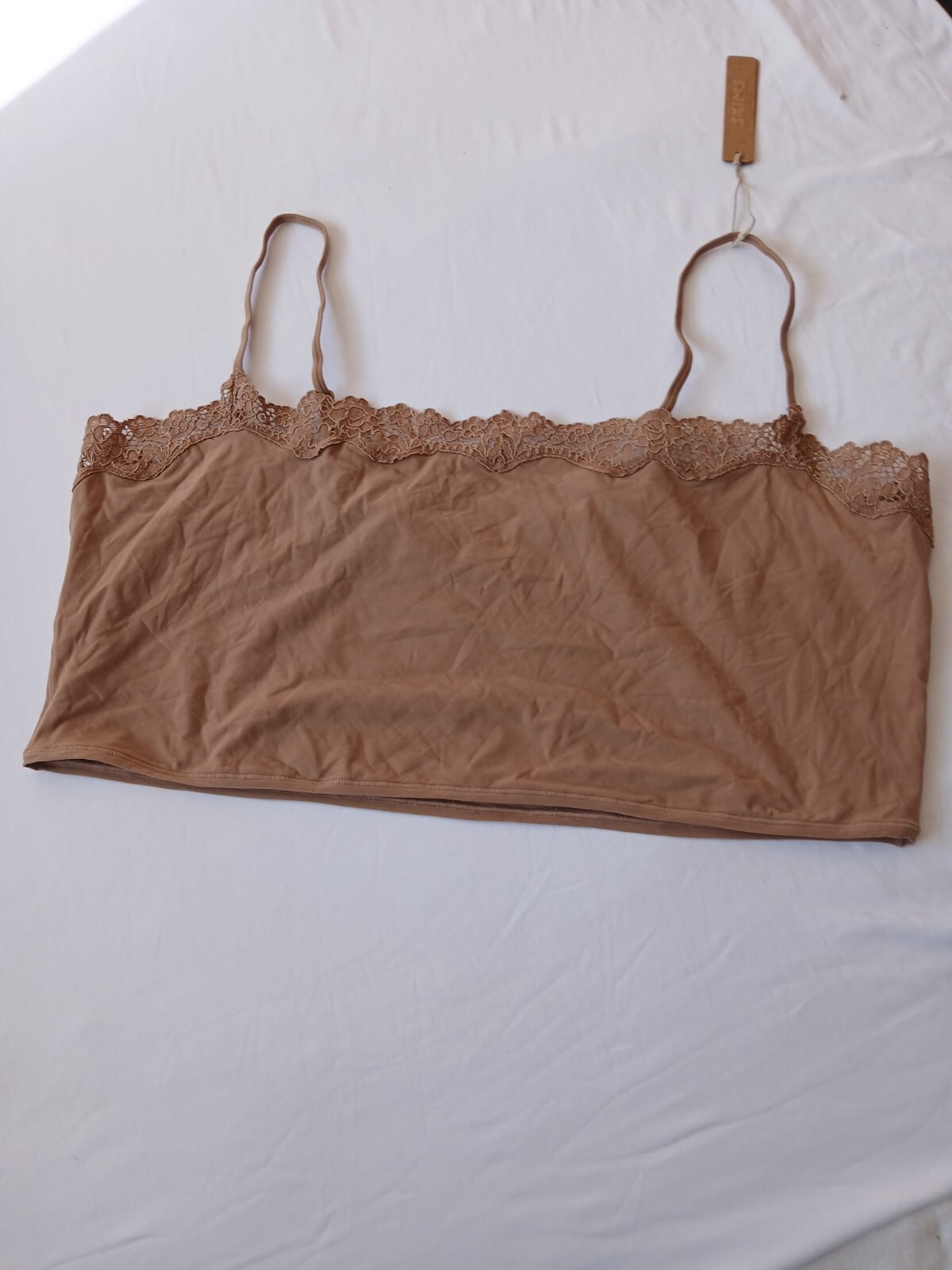 Skims Fits Everybody Lace Cropped Cami Top Women’s 4X Sienna TP-TNK-2692 G98
