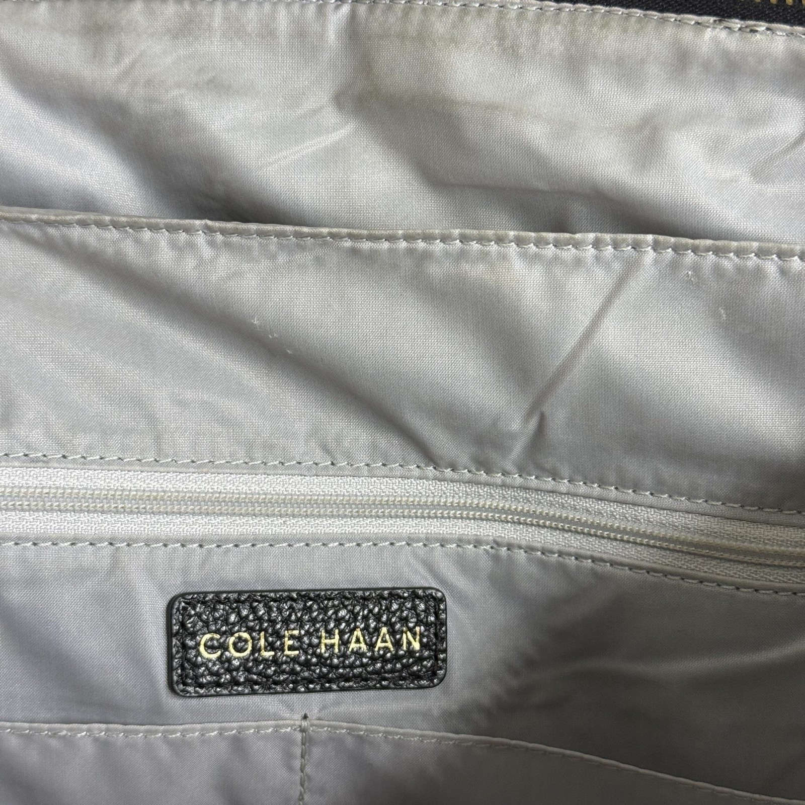Cole Haan Backpack Grand Ambition Neoprene Large Black Leather Trim Travel Bag