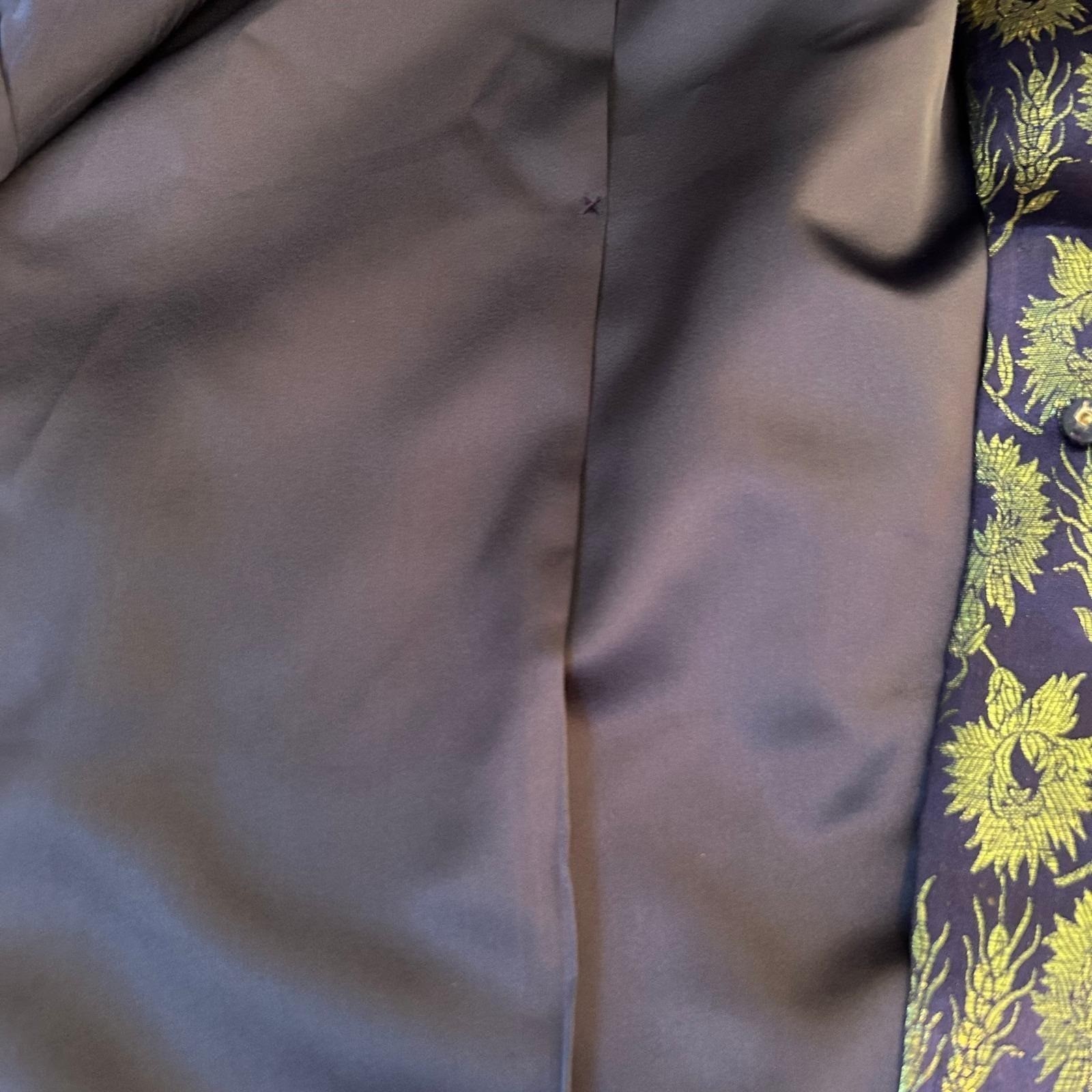 Vintage Brocade Tunic Vest 1980s Chinese Silk Metallic Floral Cheongsam Style