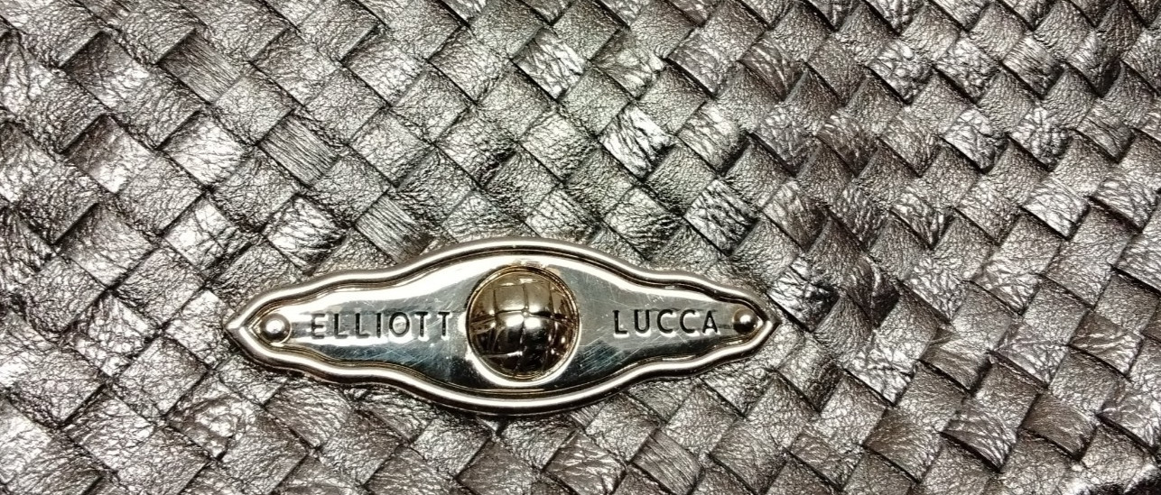 ELLIOT LUCCA Gold Metallic Woven Leather Crossbody Bag