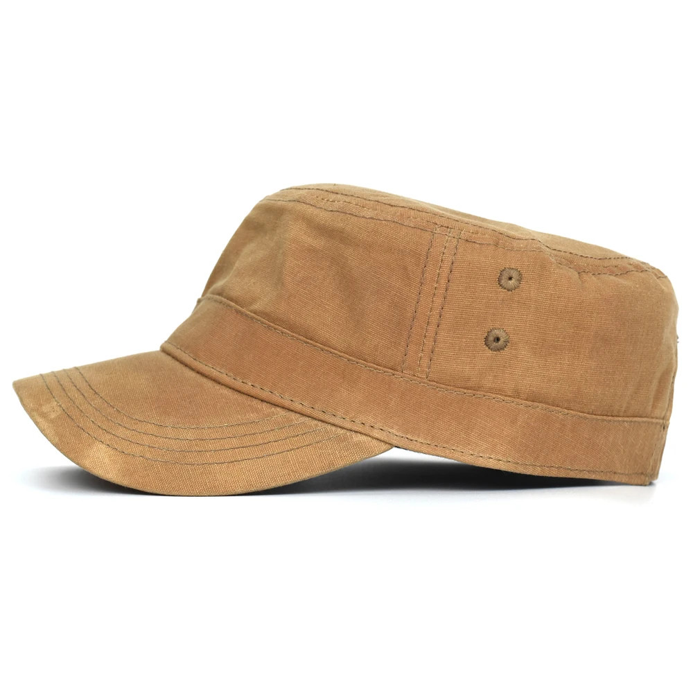 Waxed Canvas Cotton Military Caps Men Waterproof Cadet Army Cap Unique Design