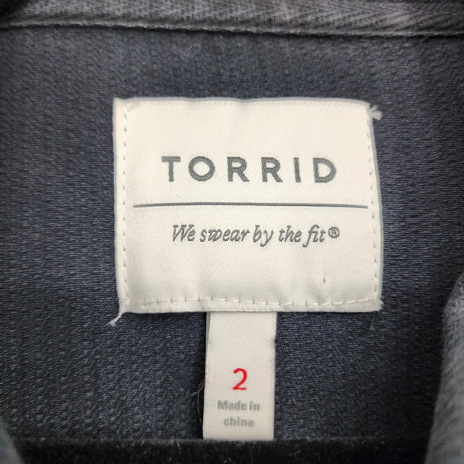 Torrid Women’s Black Stretch Twill Zipper and Button Closure Shacket Size 2X