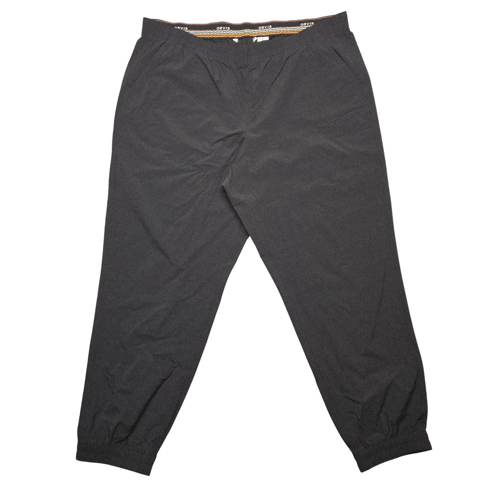 Orvis Jogger Pants Womens 20 Black Elastic Waist Tapered Hiking Fishing Pockets