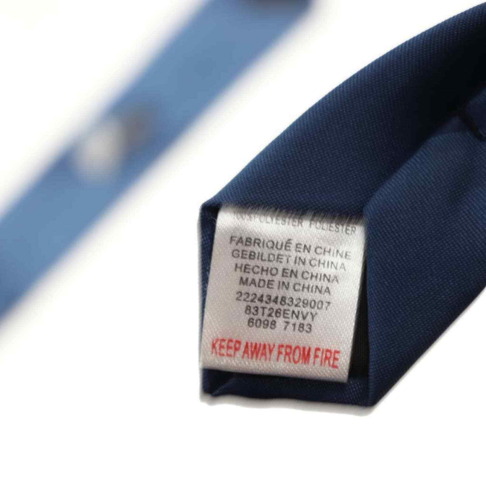 Topman Mens Dress Tie Necktie Blue Navy Stripe Tied Skinny Woven Lined Classic