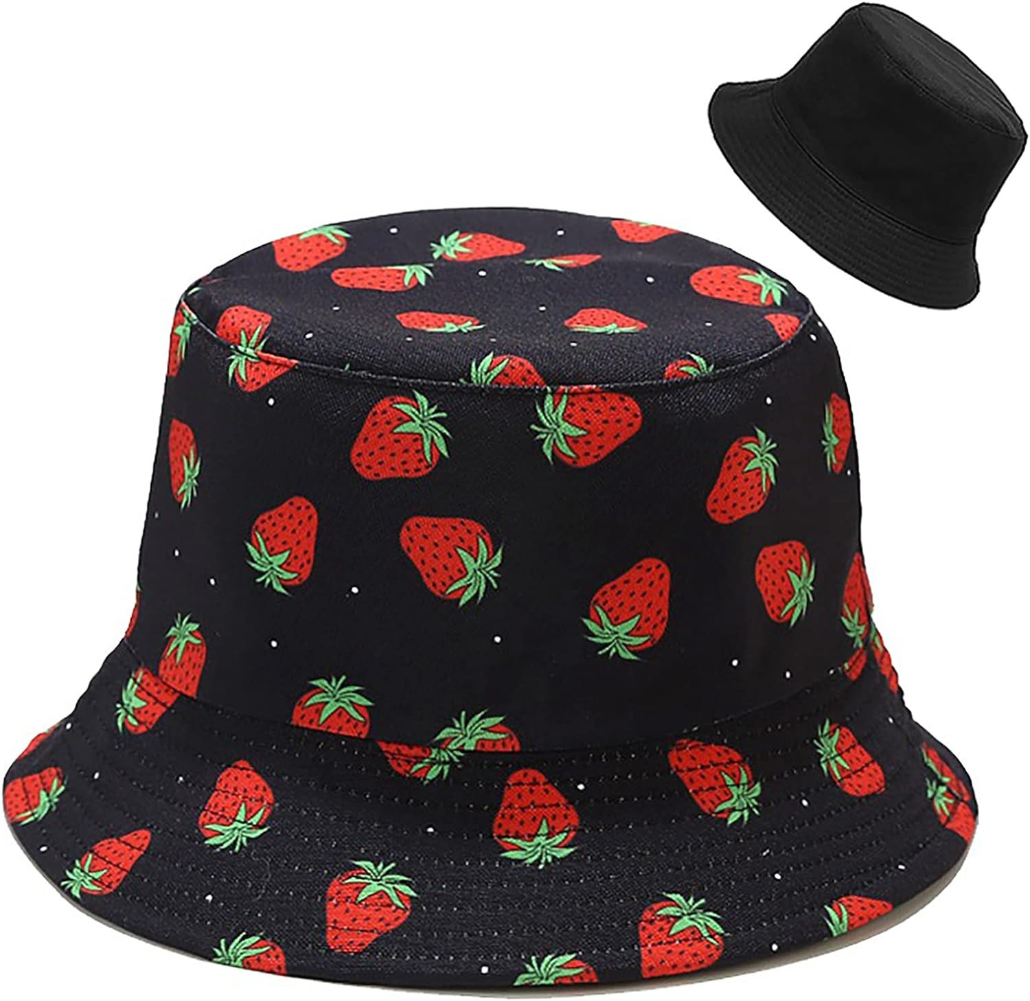 Unisex Bucket Hat Beach Sun Hat Aesthetic Fishing Hat for Men Women Teens, Rever
