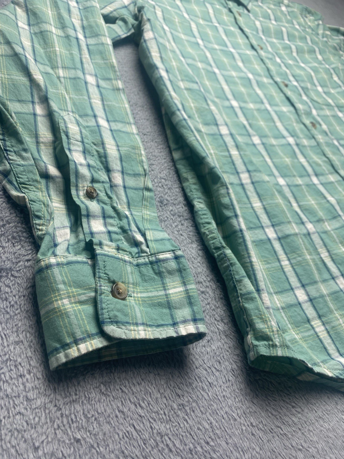 Old Navy Everyday Shirt Built-In Flex Plaid Button Down Shirt Mens Regular Sz L