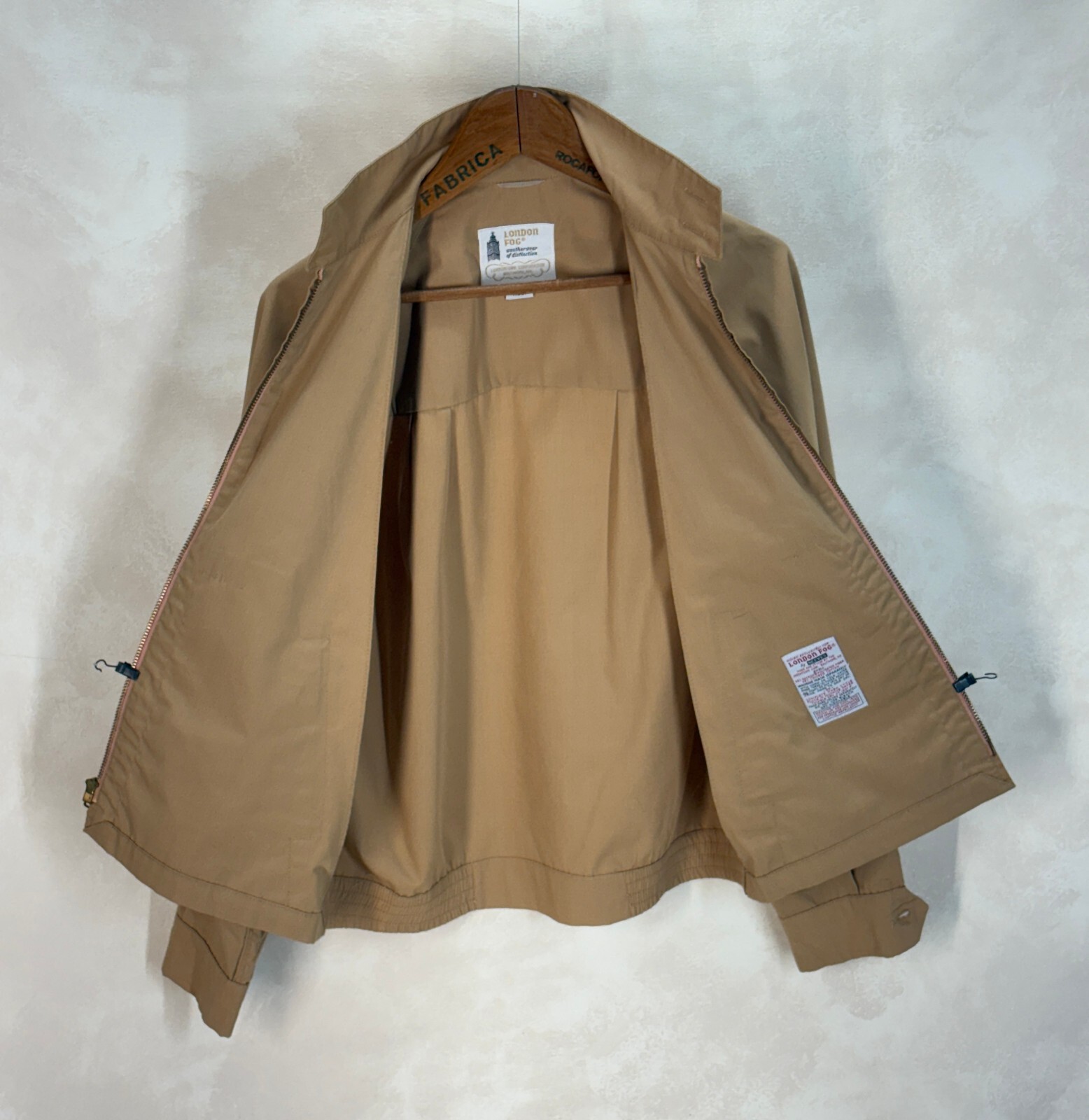 38 Reg , Vintage London Fog Lightweight Cotton-Blend Zip Jacket Made in…