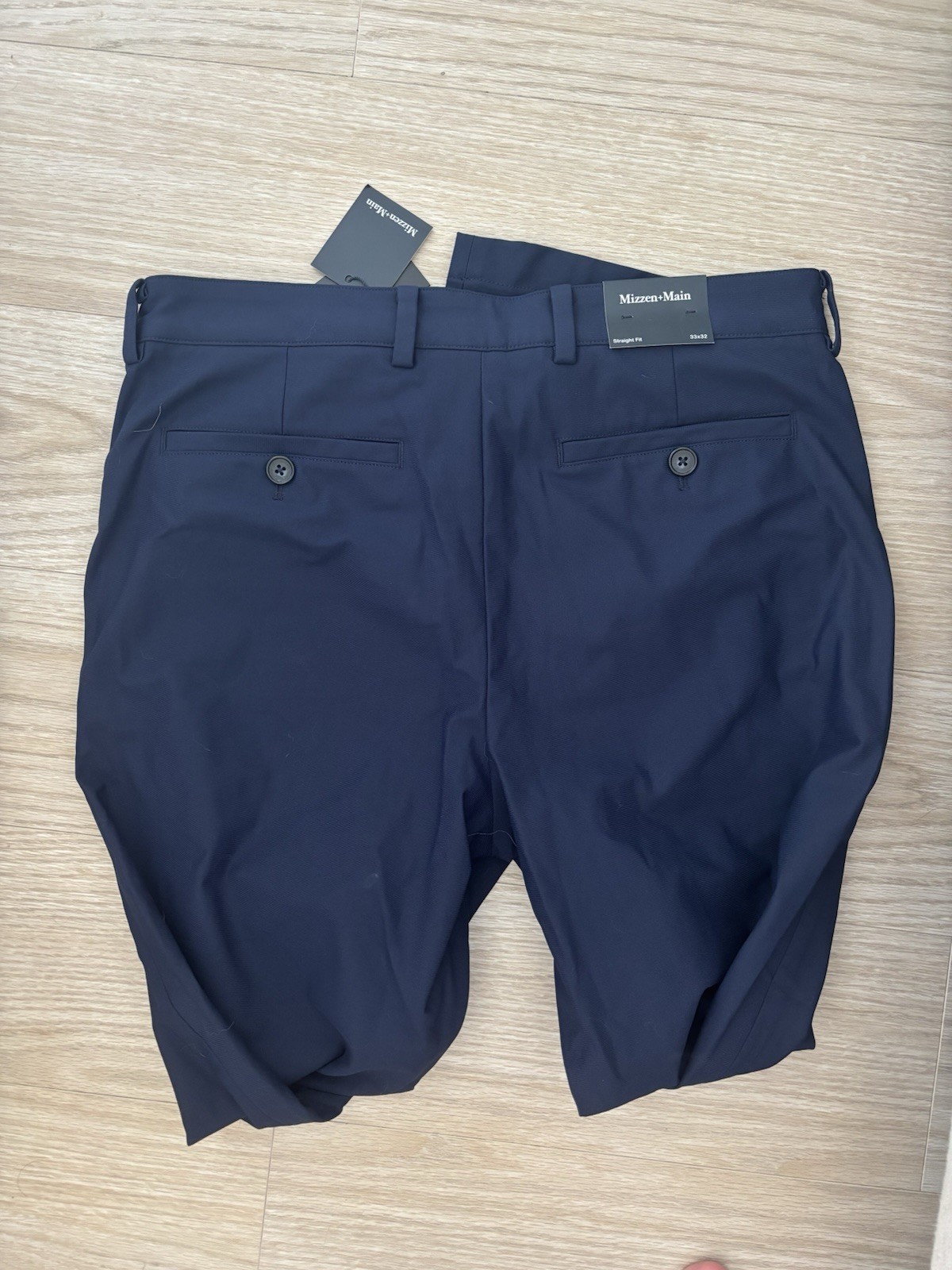 NWT Mizzen+Main Upton Chino Pants Navy 33Wx32L