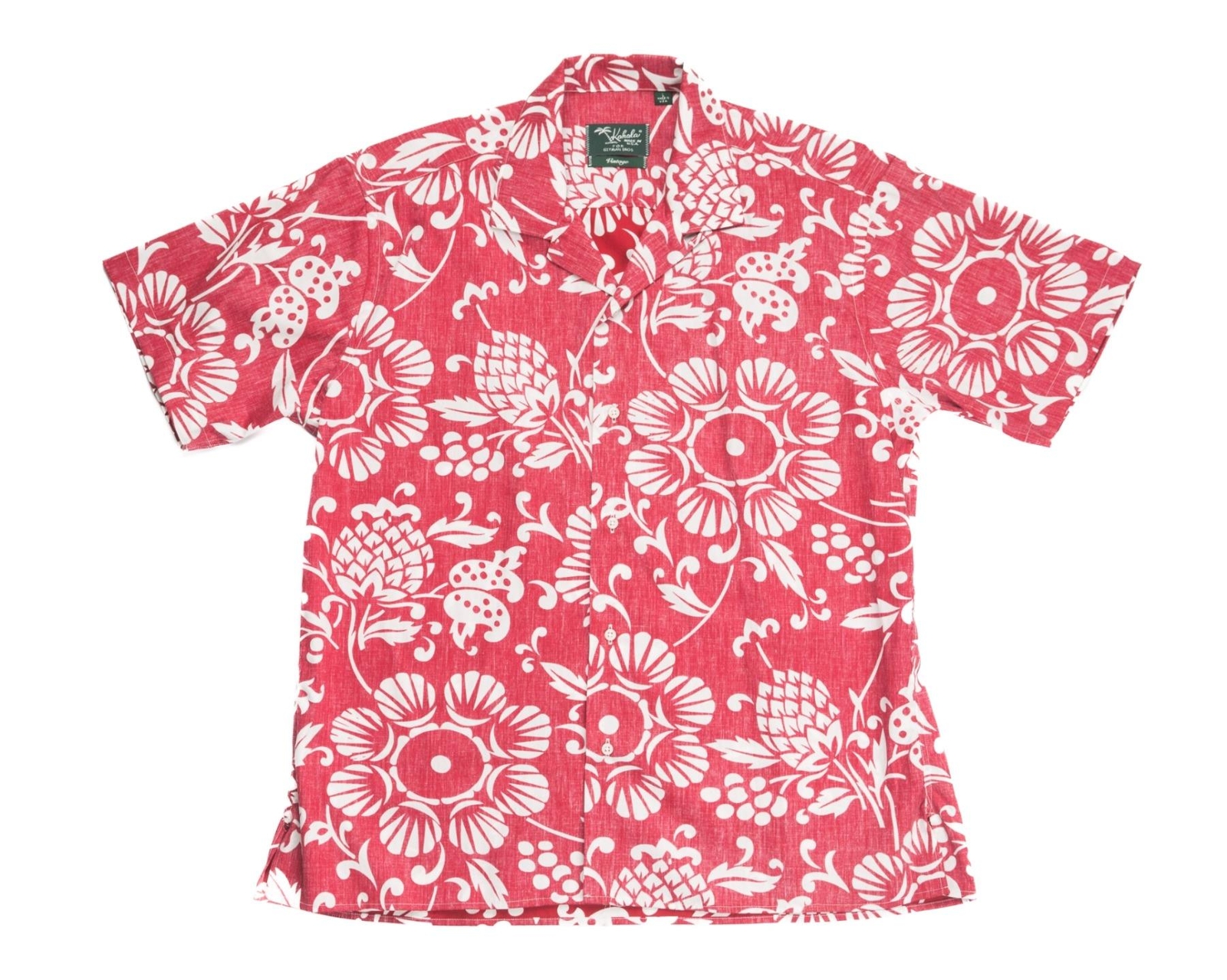 Gitman Vintage $215 Red Duke’s Pareo Print 100% Cotton Camp Shirt S/S L
