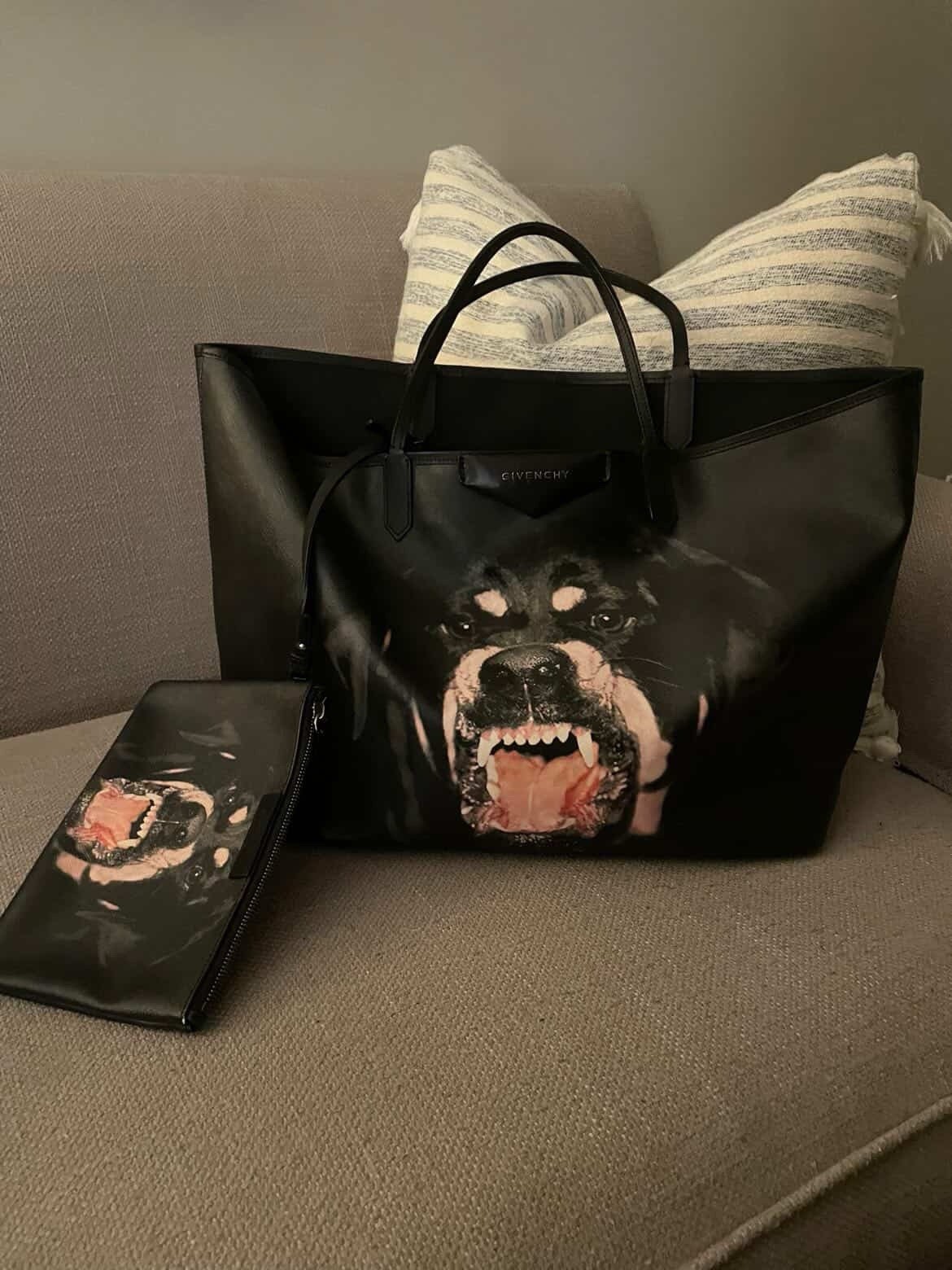 Givenchy Rottweiler Tote Bag Purse With Pouch