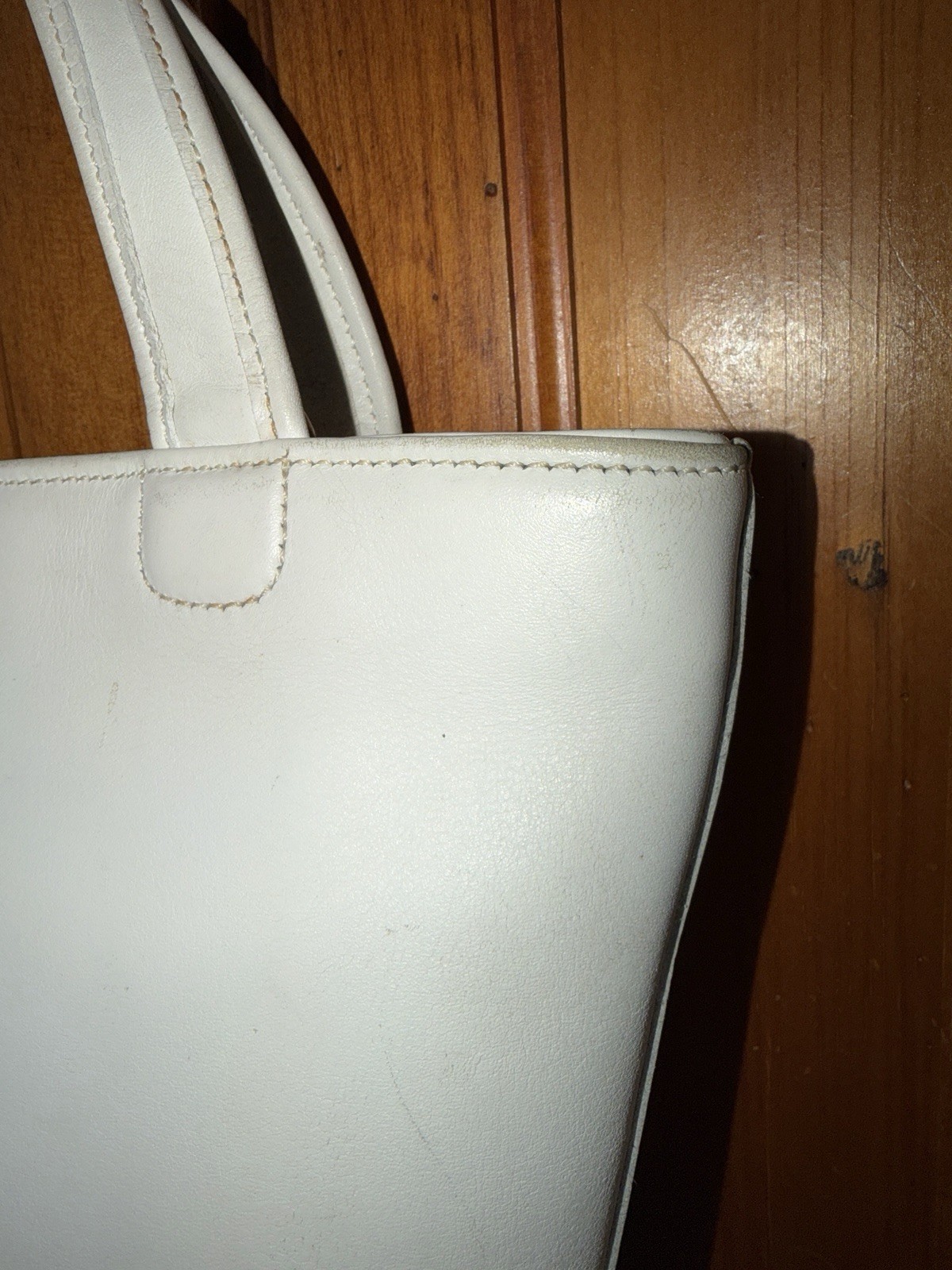 Coach 9301 Bleecker Basket Satchel White Leather Bag Vintage Purse Top Handle