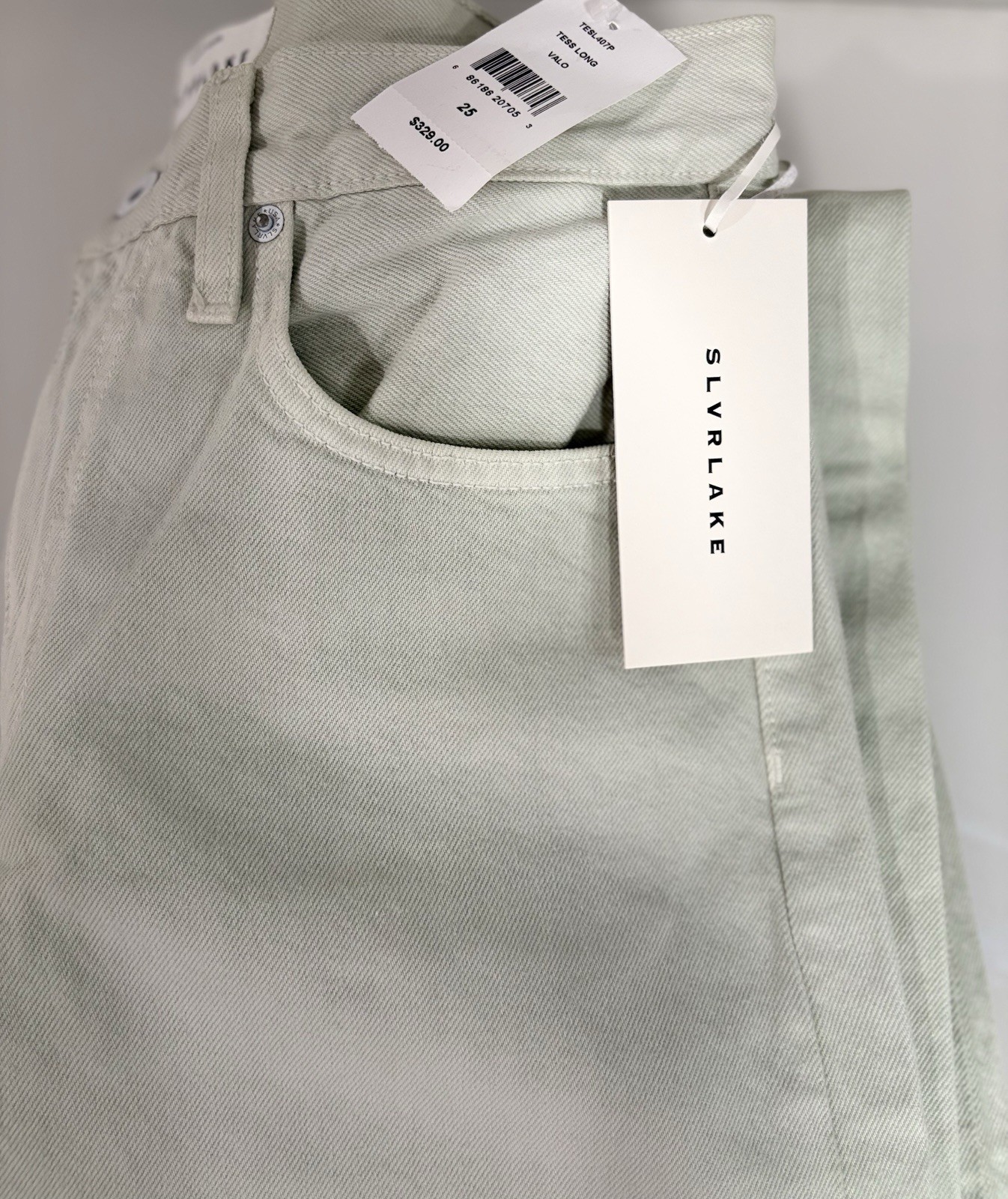 SLVRLAKE Tess Straight-Leg Jeans Size 25 Vintage Aloe NWT
