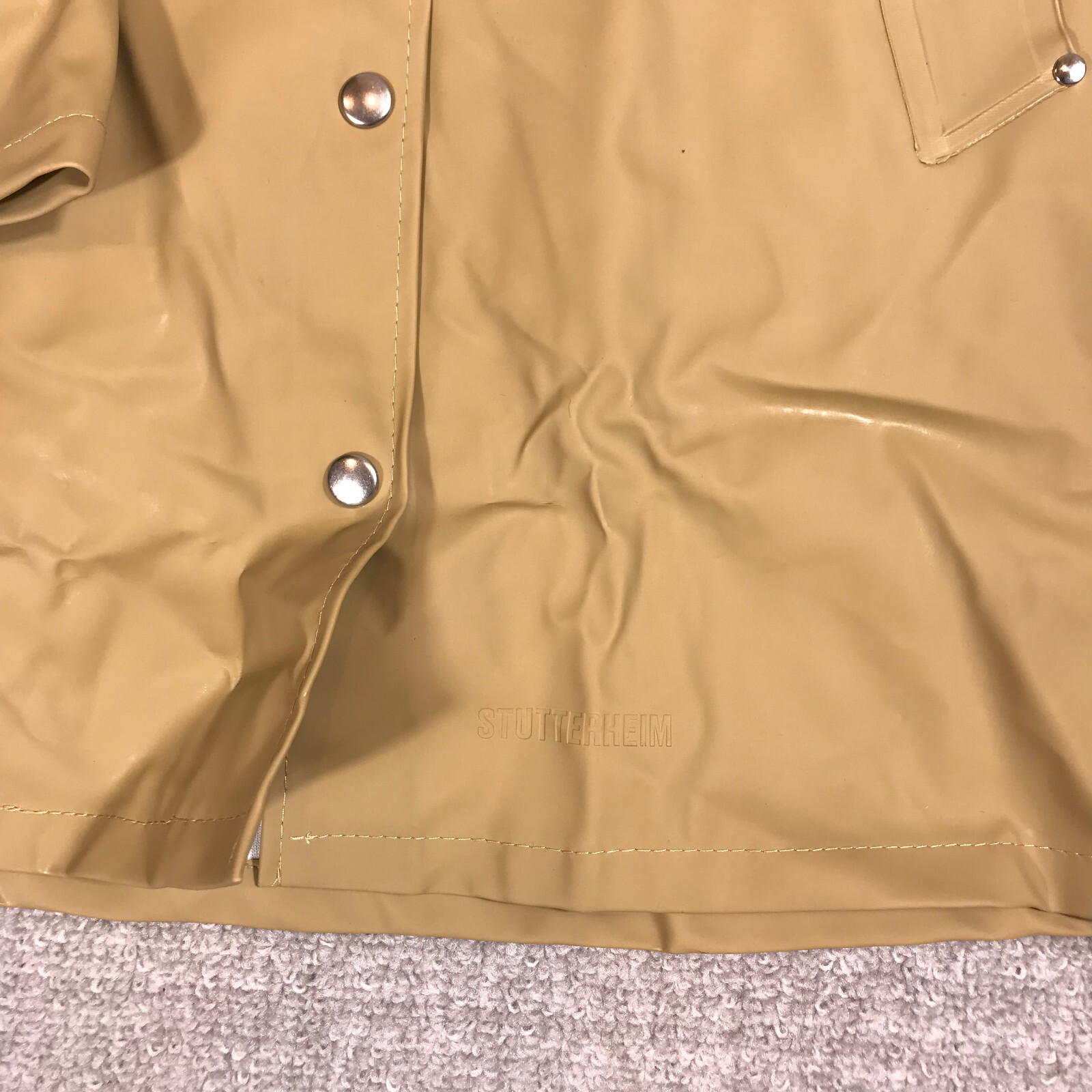 Stutterheim Stockholm Jacket Womens 3XS XXXS Sand Hoodie Unisex Mosebacke Tan