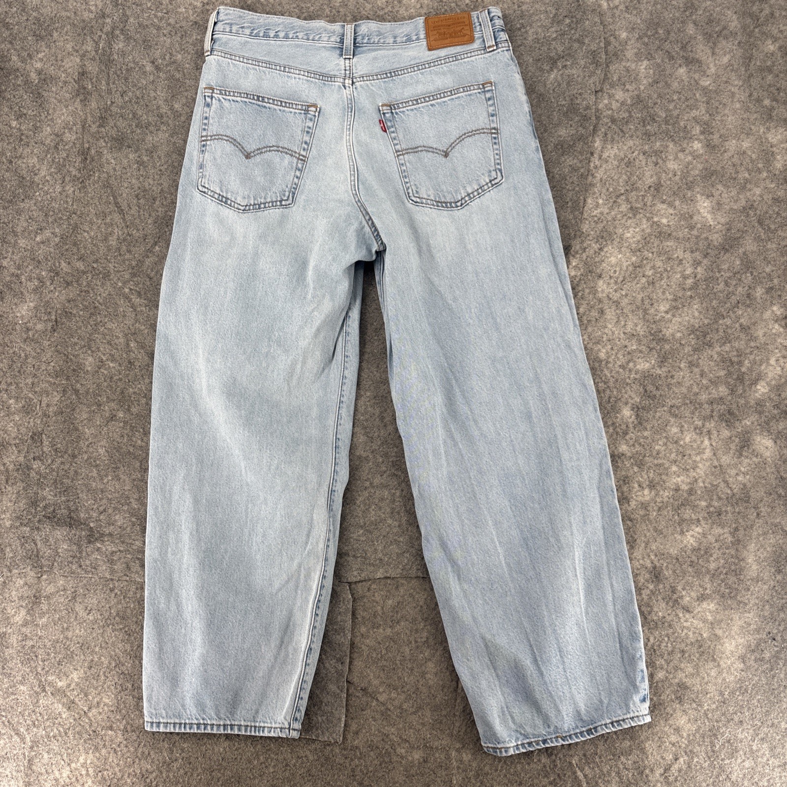 Levi’s Jeans Womens 31 Dad Baggy Mid Rise Light Blue Wide Leg Big E Remake 32×28