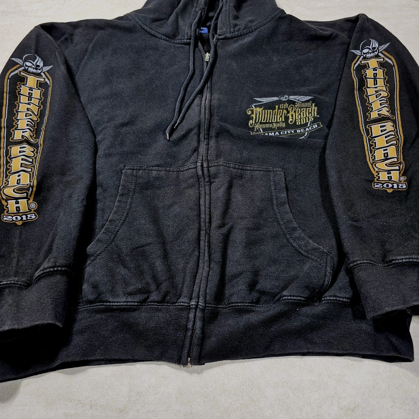 U.S Apparel 2015 Thunder Beach Panama City Adult Large Black Hoodie Preowned