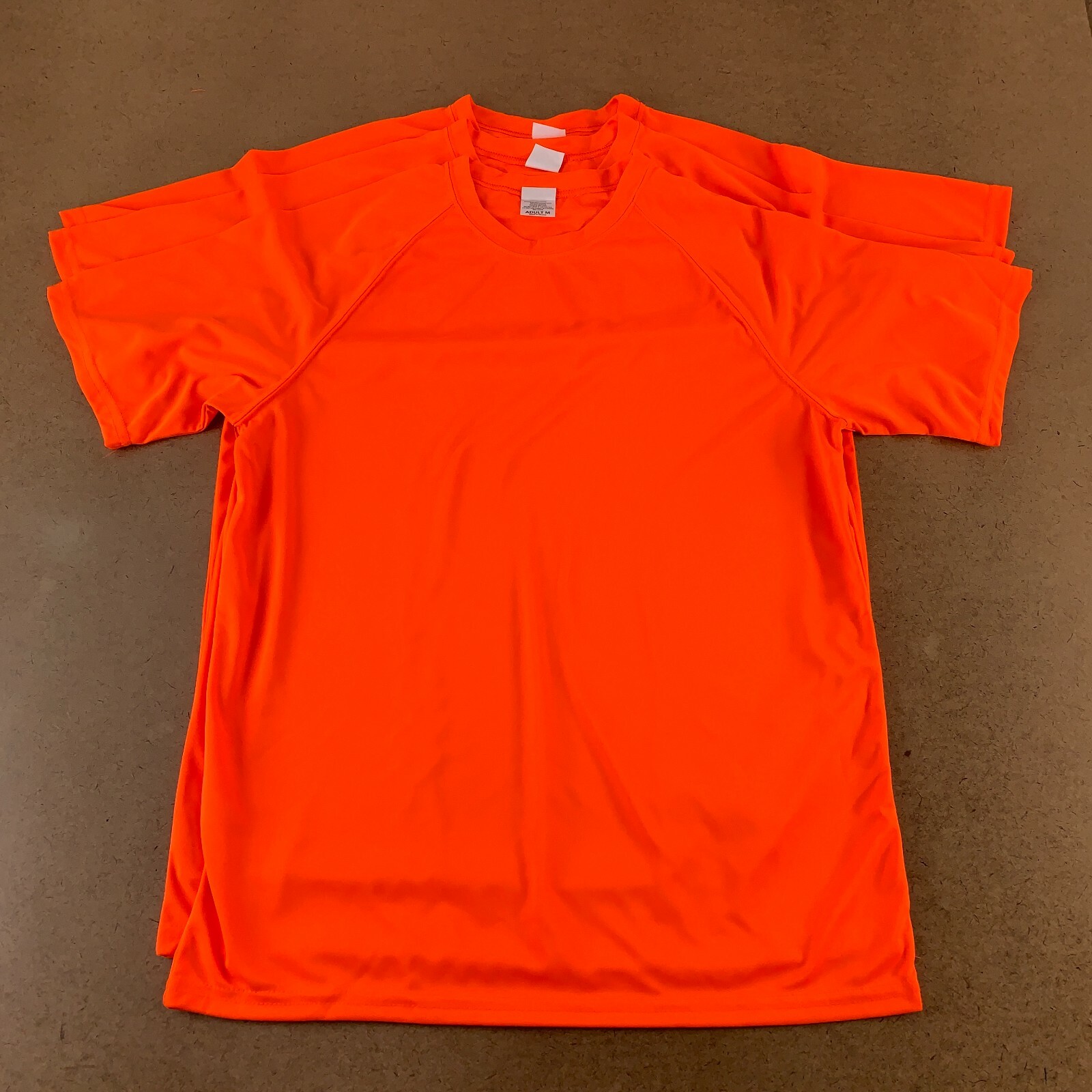 Lot of 3 Augusta Sportswear Men’s Size Medium Bright Orange Performance T-Shirts