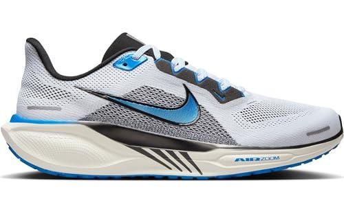 Nike Mens’ Air Zoom Pegasus 41 Running Shoes – White/Photo Blue/Black/Sail