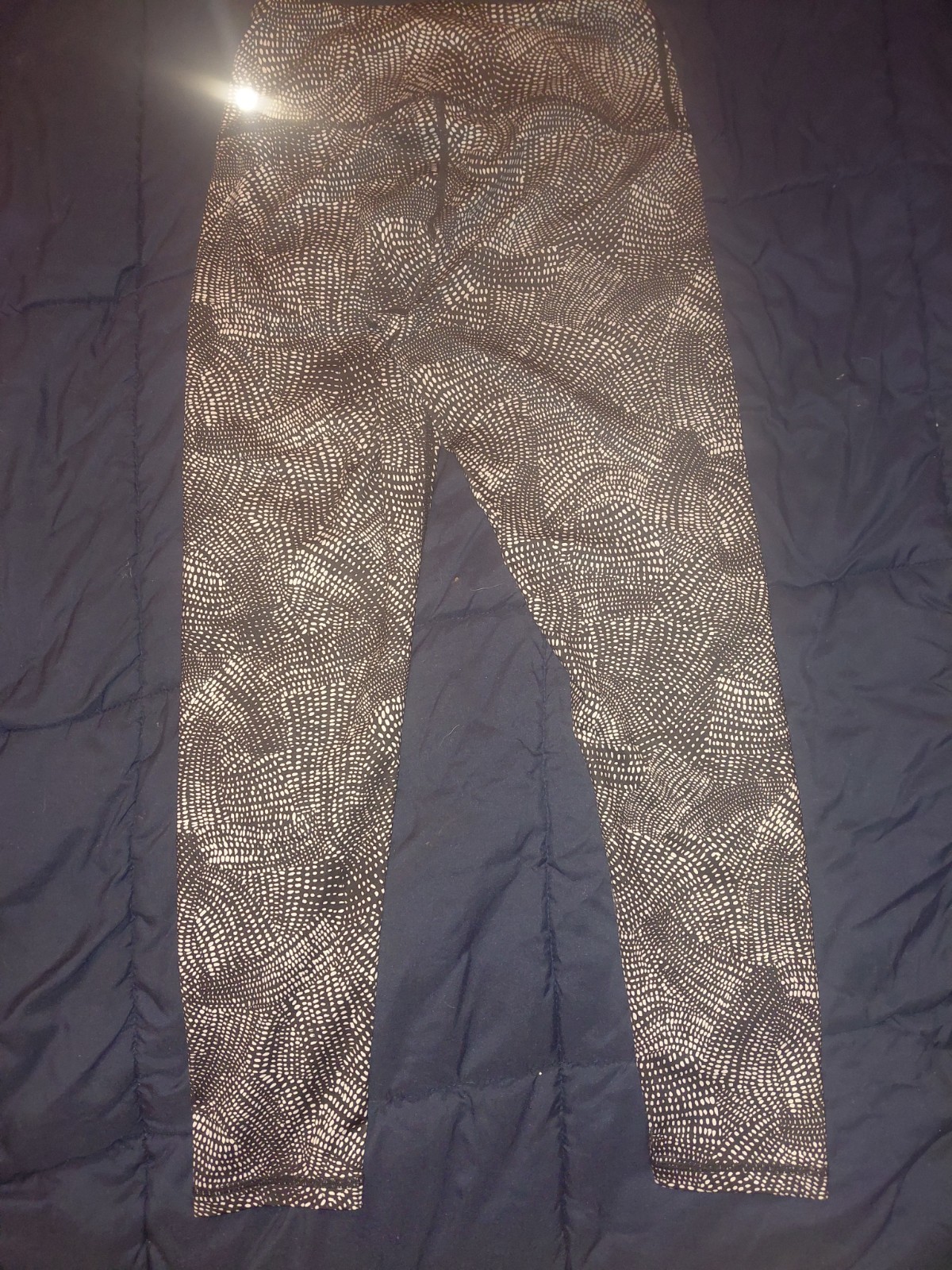 Z by Zella Activewear leggings Black And White Geometric Dots Design Size Small