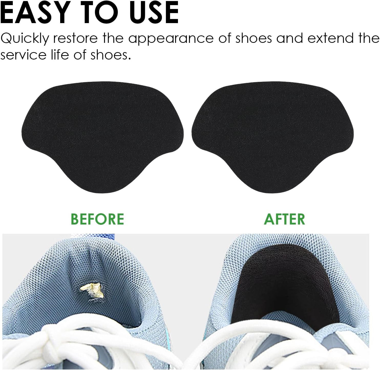 12 Pcs Shoe Heel Repair Patches, Self-Adhesive inside Shoe Hole Patch Kit for Sn