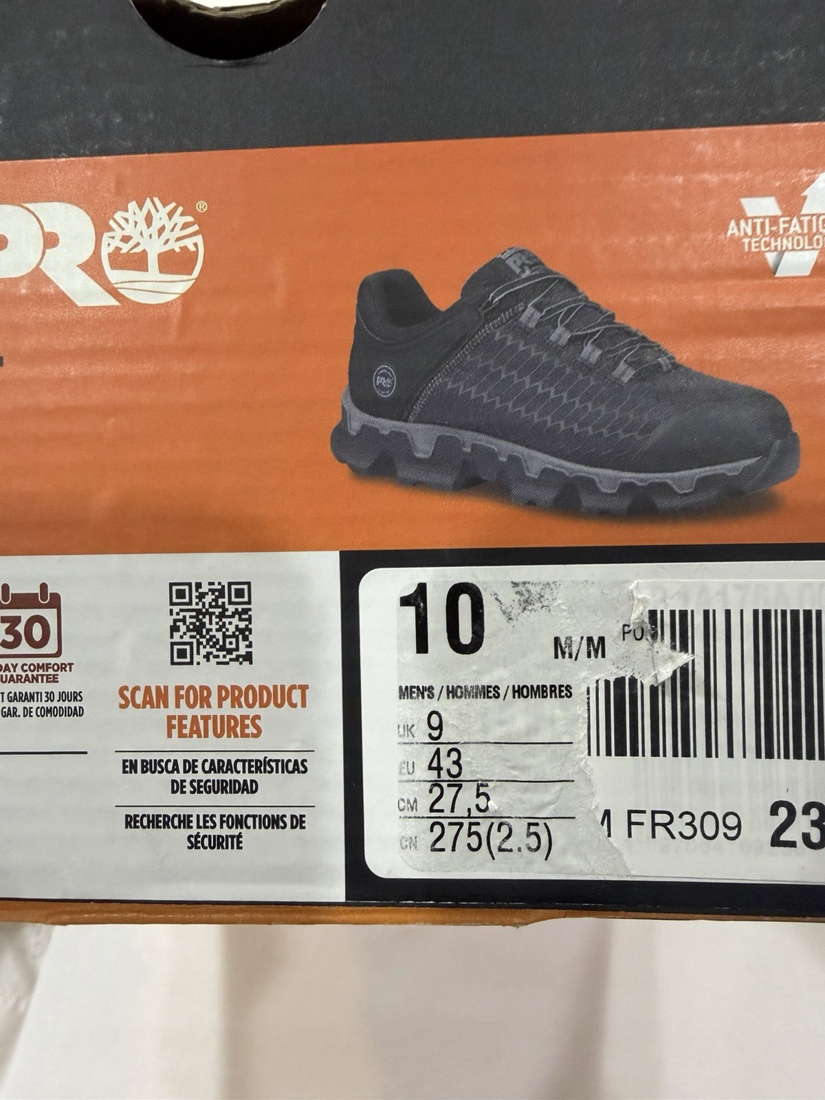 Timberland Pro Men’s Powertrain Sport Alloy Toe Work Sneaker in Black, Size 10 M