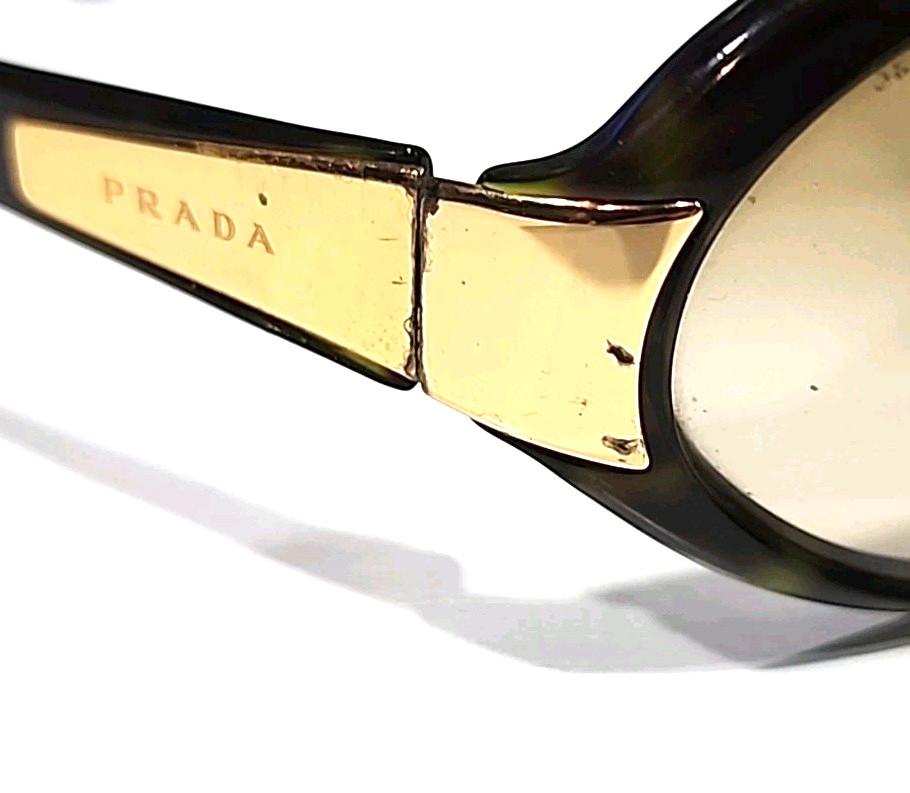 Prada Spr10G Tortoise Brown Wrap Sunglasses 67-16 115mm Italy