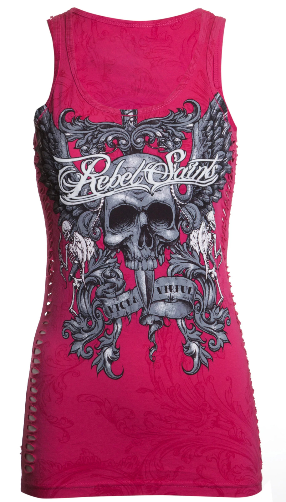 Rebel Saint by Affliction Women’s T-shirt Grace Biker Tattoo