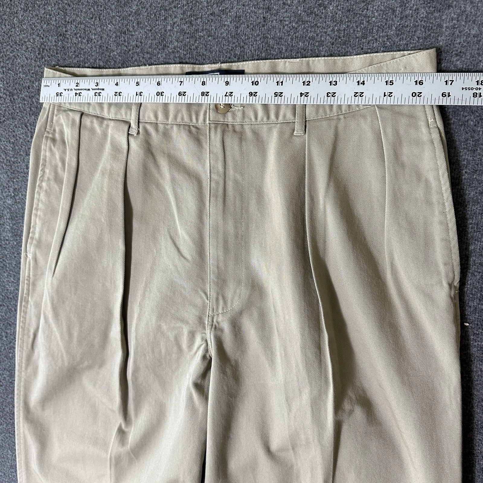 Vtg Polo Ralph Lauren 1967 Chino Pants Mens 34×36 Tall Khaki Tan Cotton Pleated