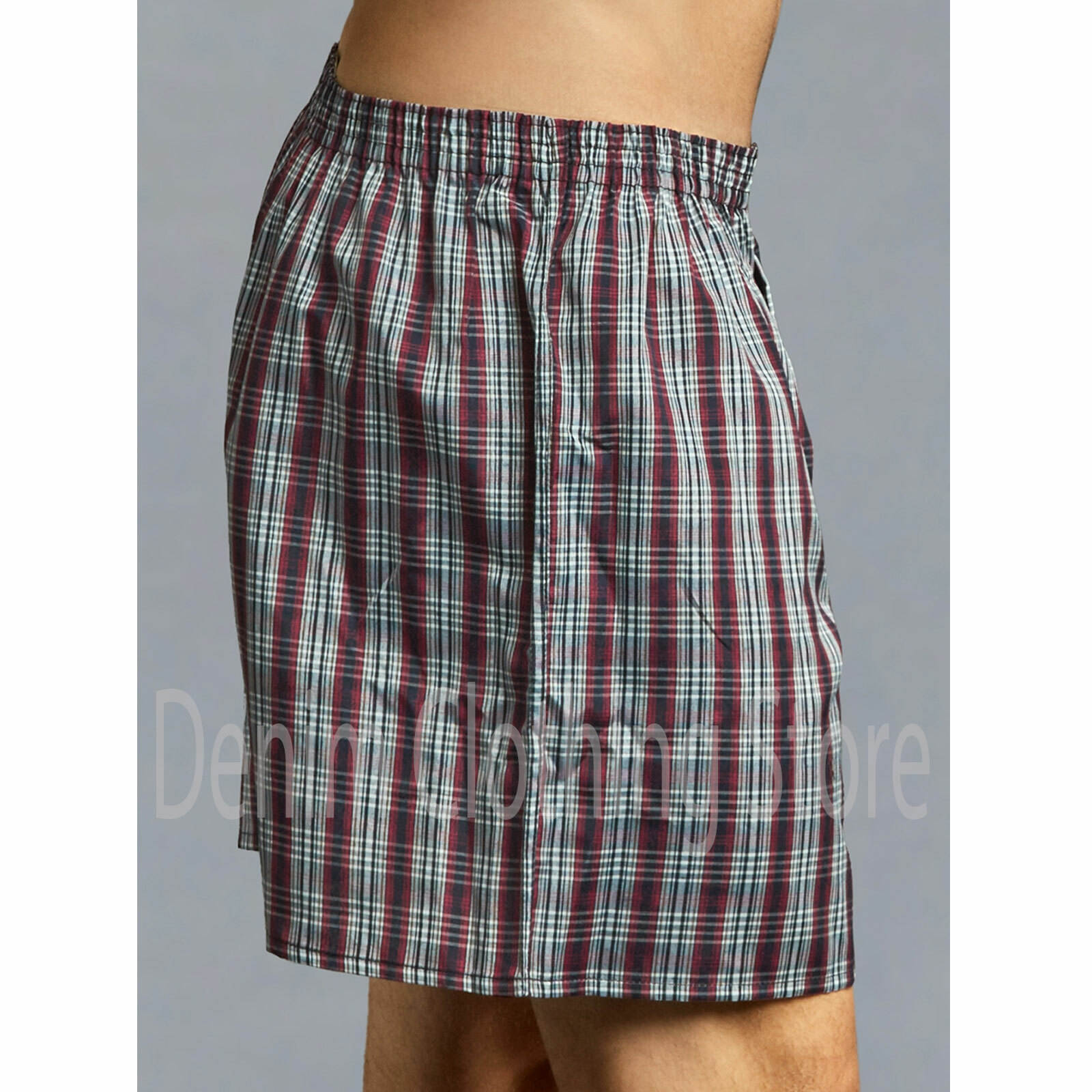 Men’s Knocker Boxer Trunk Plaid Shorts Underwear Cotton Briefs 3 6 12 Lot S-3XL